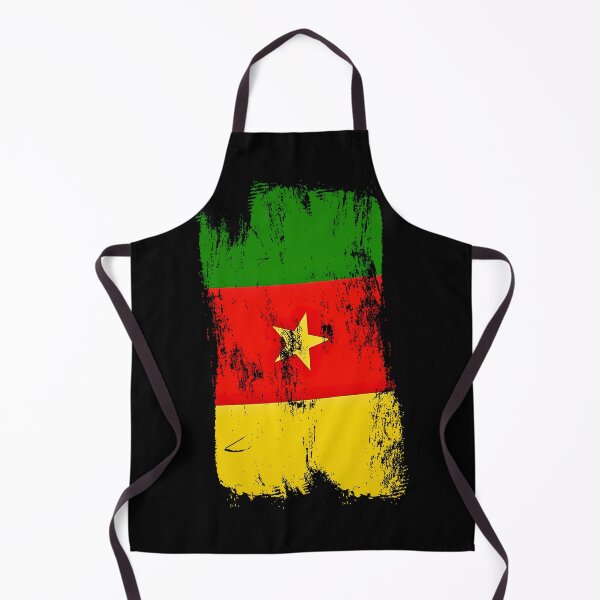Item preview, Cameroon Flag Distressed Paint Brush Stroke designed and sold by Danny-Arts1.