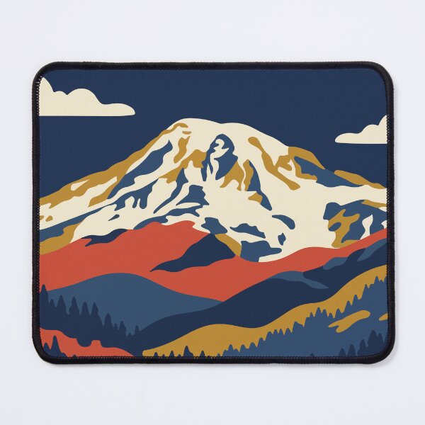 Item preview, Mount Rainier National Park USA Travel Vintage designed and sold by RareDeerArt.