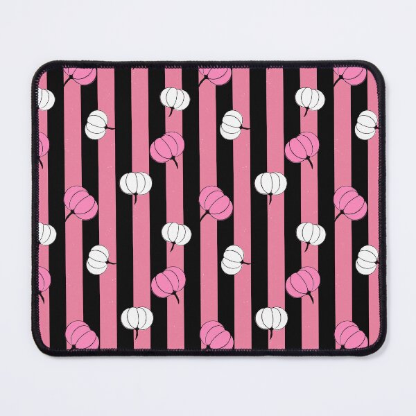 Item preview, Pink and white pumpkin toss on black stripes designed and sold by PrettywithColor.