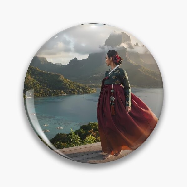 Item preview, Volcanic Majesty: Korean Hanbok in Bora Bora & Moorea designed and sold by SOOstudio73.