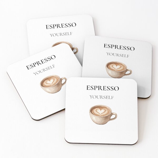 Item preview, Espresso Yourself | Funny Coffee Lover T-Shirt | Coffee Pun Graphic Tee| Stickers designed and sold by KBizofficial.