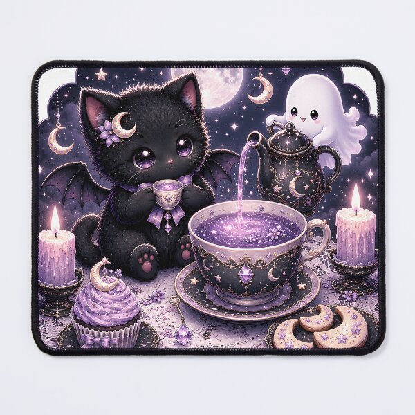 Item preview, Pastel Gothic Tea Party Kitten Sticker designed and sold by Sangrariel.