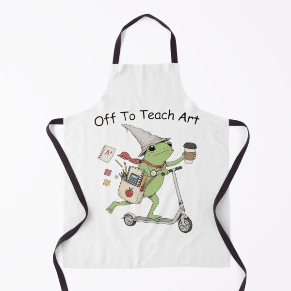 Item preview, Off To Teach Art Whimsical Wizard Frog Riding Scooter designed and sold by haitrieuic96.