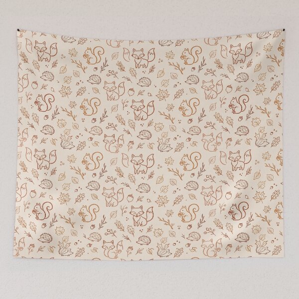 Item preview, Forest Animals and Foliage Pattern designed and sold by Jungkirandrea.