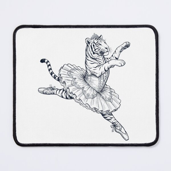 Item preview, Vintage Tiger Ballet Dancer Ballerina Animal Lover designed and sold by dian-rody-crest.