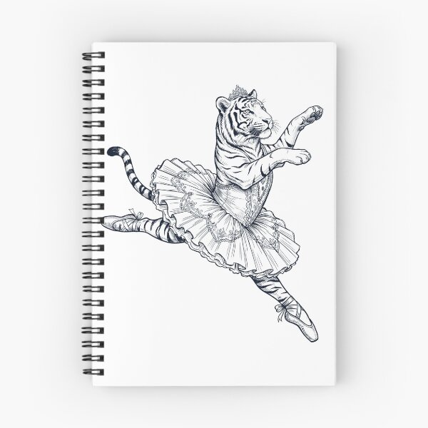 Item preview, Vintage Tiger Ballet Dancer Ballerina Animal Lover designed and sold by dian-rody-crest.