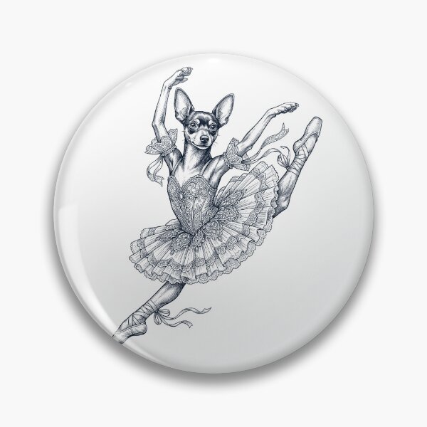 Item preview, Vintage Toy Fox Terrier Ballet Dancer Ballerina Dog Lover designed and sold by dian-rody-crest.
