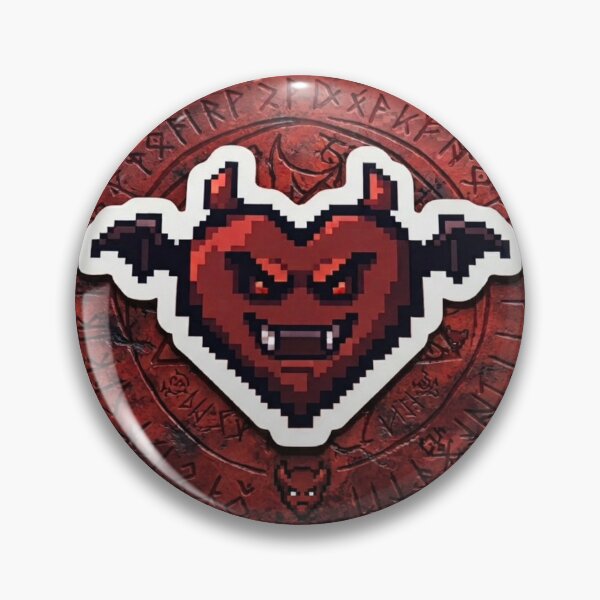 Item preview, Evil Pixel Art Heart - Gaming Style designed and sold by Purpleclomb.