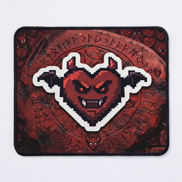 Item preview, Evil Pixel Art Heart - Gaming Style designed and sold by Purpleclomb.