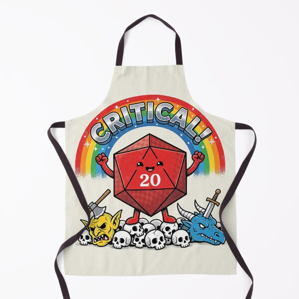 Item preview, Critical Hit D20 Mascot Rainbow Fantasy RPG Dice Gamer designed and sold by AdyKurniawan.