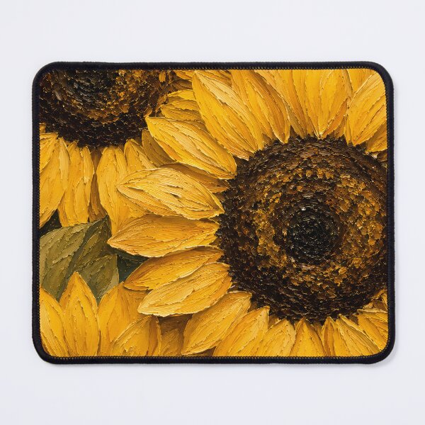 Item preview, Yellow Sunflowers Textured Impasto Oil Painting Fine Art designed and sold by ChubbyGoong.