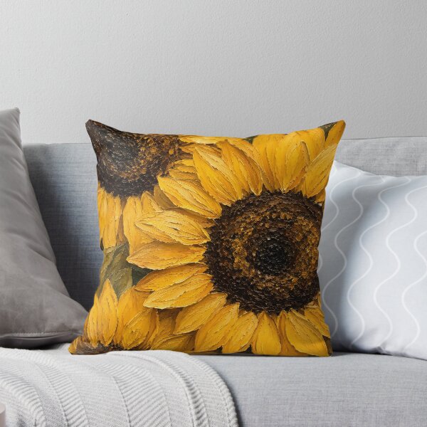 Item preview, Yellow Sunflowers Textured Impasto Oil Painting Fine Art designed and sold by ChubbyGoong.
