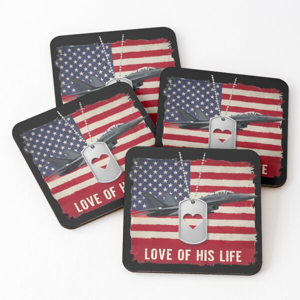 Item preview, Love of His Life Military Jet American Flag Veteran designed and sold by Zizo-DR44.