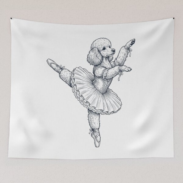 Item preview, Vintage Toy Poodle Ballet Dancer Ballerina Dog Lover designed and sold by dian-rody-crest.