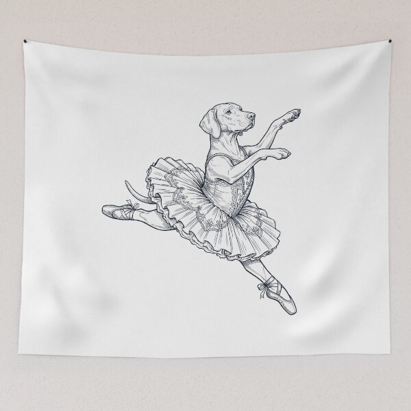 Item preview, Vintage Vizsla Ballet Dancer Ballerina Dog Lover designed and sold by dian-rody-crest.