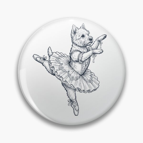 Item preview, Vintage West Highland White Terrier Ballet Dancer Ballerina Dog Lover designed and sold by dian-rody-crest.