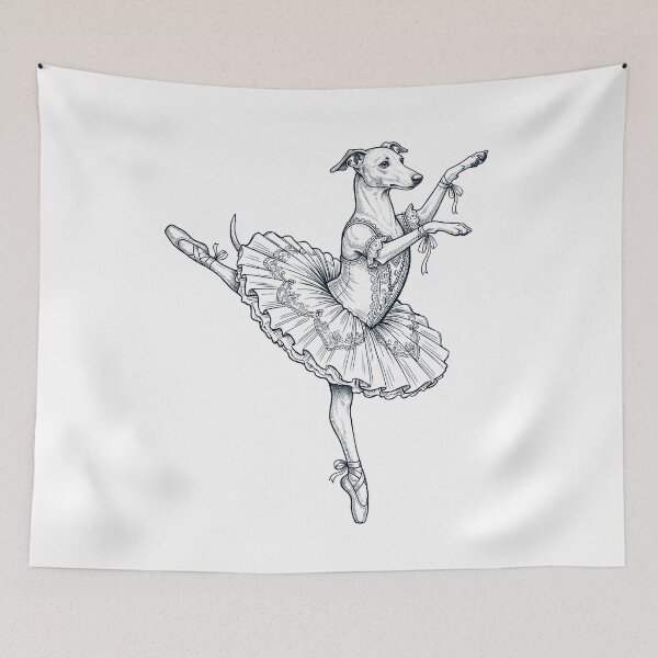 Item preview, Vintage Whippet Ballet Dancer Ballerina Dog Lover designed and sold by dian-rody-crest.