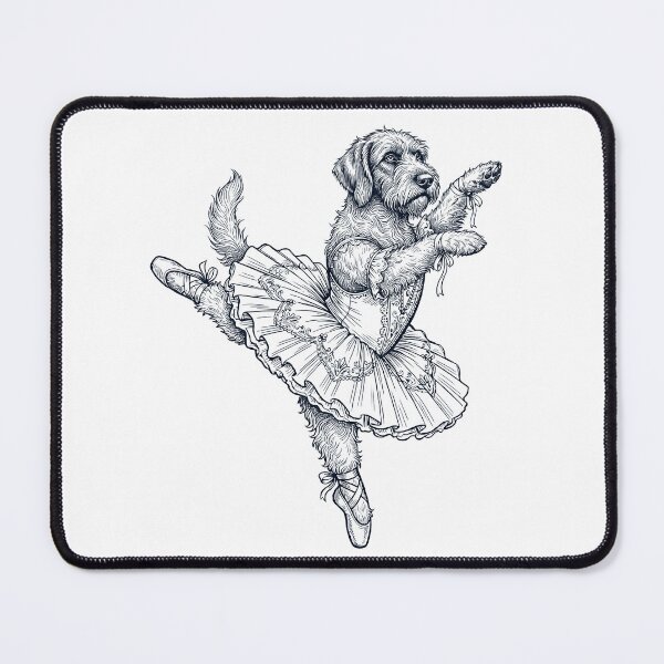 Item preview, Vintage Wirehaired Pointing Griffon Ballet Dancer Ballerina Dog Lover designed and sold by dian-rody-crest.