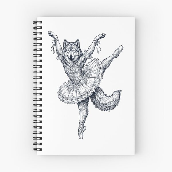 Item preview, Vintage Wolf Ballet Dancer Ballerina Animal Lover designed and sold by dian-rody-crest.