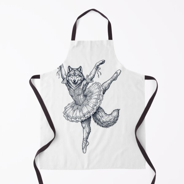 Item preview, Vintage Wolf Ballet Dancer Ballerina Animal Lover designed and sold by dian-rody-crest.