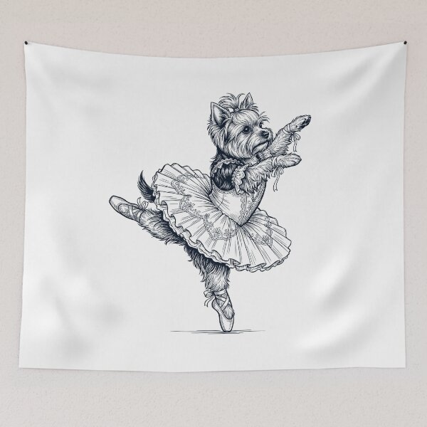Item preview, Vintage Yorkshire Terrier Ballet Dancer Ballerina Dog Lover designed and sold by dian-rody-crest.