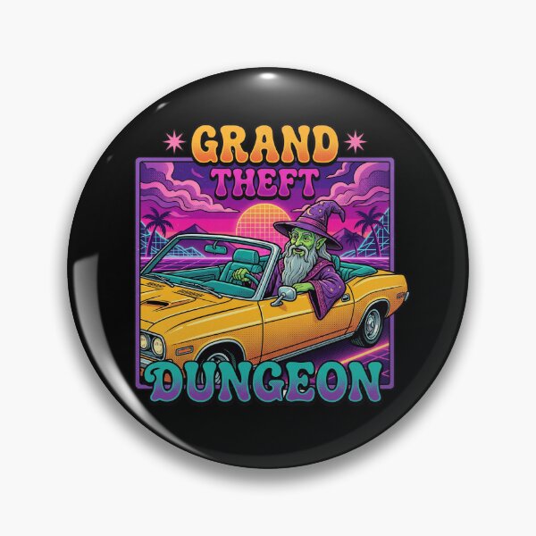 Item preview, Grand Theft Dungeon Retro Synthwave Wizard Tabletop RPG Gamer designed and sold by AdyKurniawan.