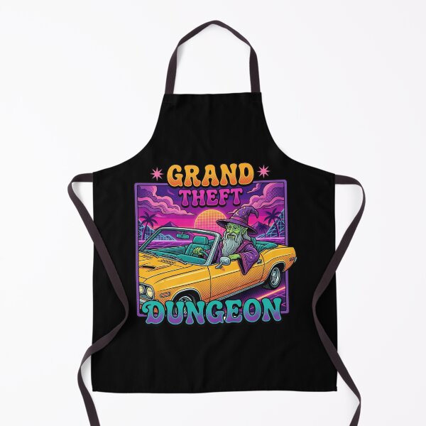 Item preview, Grand Theft Dungeon Retro Synthwave Wizard Tabletop RPG Gamer designed and sold by AdyKurniawan.
