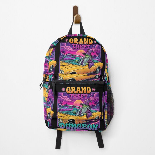 Item preview, Grand Theft Dungeon Retro Synthwave Wizard Tabletop RPG Gamer designed and sold by AdyKurniawan.