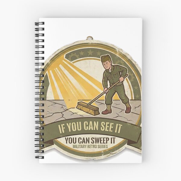 Item preview, Funny Military Sweep the Sunlight Badge designed and sold by Momma'SanityDesign.