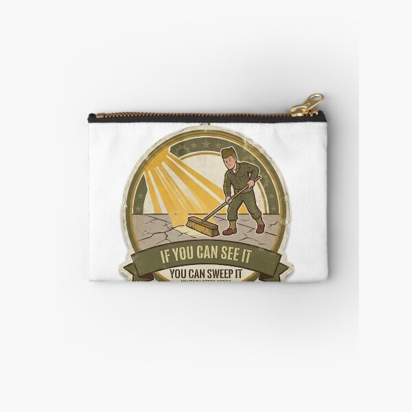 Item preview, Funny Military Sweep the Sunlight Badge designed and sold by Momma'SanityDesign.