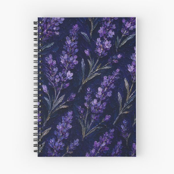 Item preview, Dark Lavender Floral Impasto Oil Painting Fine Art Pattern designed and sold by ChubbyGoong.