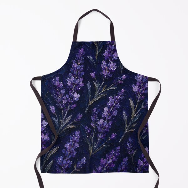 Item preview, Dark Lavender Floral Impasto Oil Painting Fine Art Pattern designed and sold by ChubbyGoong.