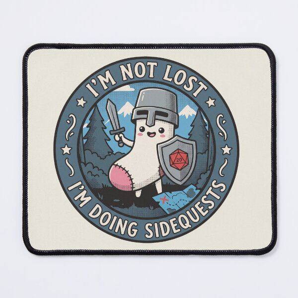 Item preview, I'm Not Lost I'm Doing Sidequests Cute RPG Gamer d20 Knight designed and sold by AdyKurniawan.