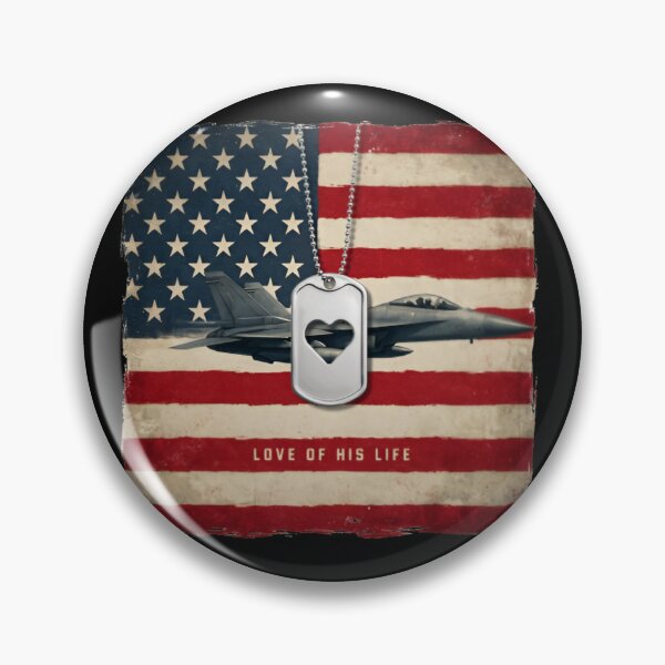 Item preview, Love of His Life Fighter Aircraft Patriotic USA Flag Gift designed and sold by Zizo-DR44.
