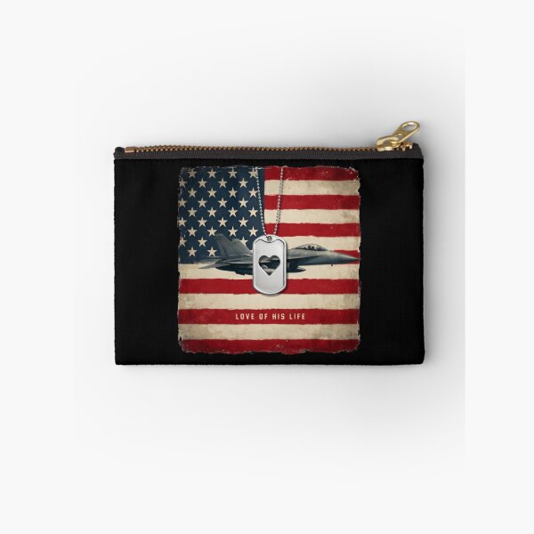 Item preview, Love of His Life Fighter Aircraft Patriotic USA Flag Gift designed and sold by Zizo-DR44.