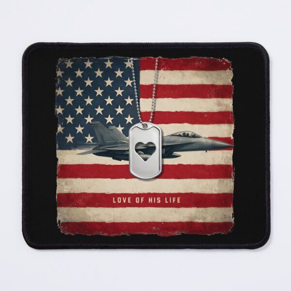 Item preview, Love of His Life Fighter Aircraft Patriotic USA Flag Gift designed and sold by Zizo-DR44.