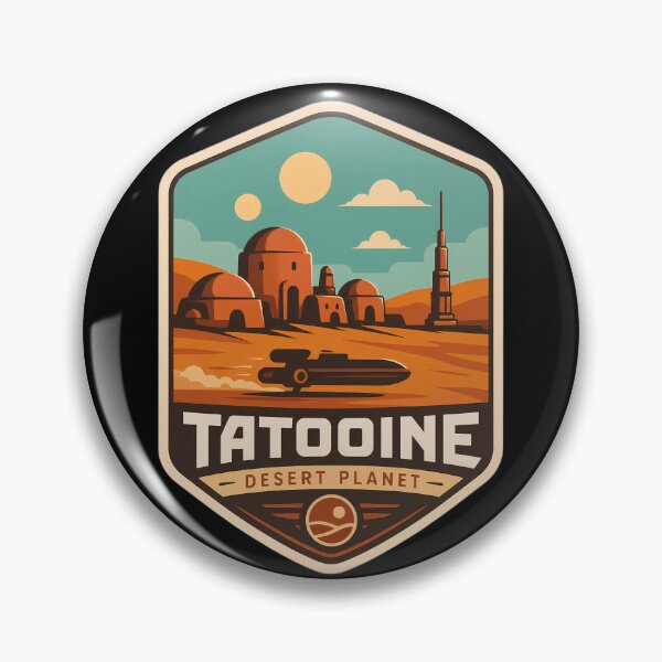 Item preview, Tatooine Desert Planet- Twin Sun Desert World | Retro Sci-Fi Travel  designed and sold by FrontierCosmic.