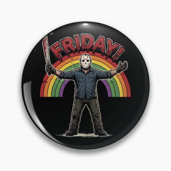 Item preview, Friday Summer Slasher Horror Retro Rainbow Halloween Spooky designed and sold by AdyKurniawan.