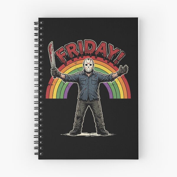 Item preview, Friday Summer Slasher Horror Retro Rainbow Halloween Spooky designed and sold by AdyKurniawan.