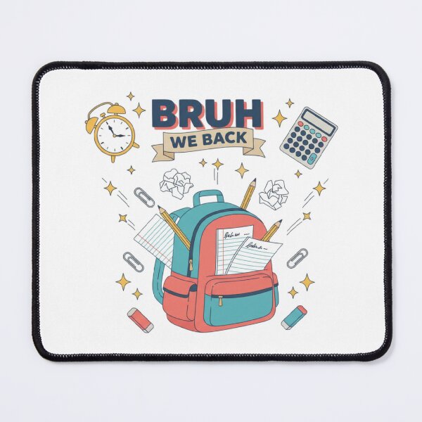 Item preview, Bruh We Back Funny Back to School Backpack Teacher Student Retro Graphic T-Shirt designed and sold by FestivityFinds.