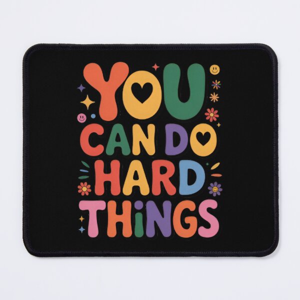 Item preview, You Can Do Hard Things Colorful Retro Motivational Gifts designed and sold by Zizo-DR44.