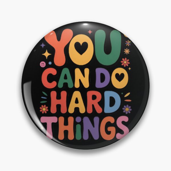 Item preview, You Can Do Hard Things Colorful Retro Motivational Gifts designed and sold by Zizo-DR44.