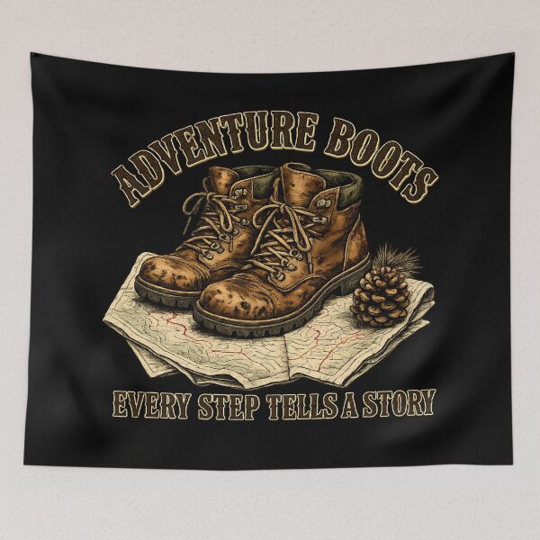 Item preview, Adventure Boots Vintage Hiking Outdoor designed and sold by rp-art.