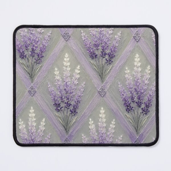 Item preview, Lavender Diamond Lattice Impasto Oil Painting Pattern designed and sold by ChubbyGoong.