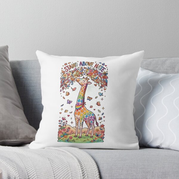 Item preview, Stand Above Hate - Rainbow Giraffe Pride Illustration designed and sold by DesignsCreative.