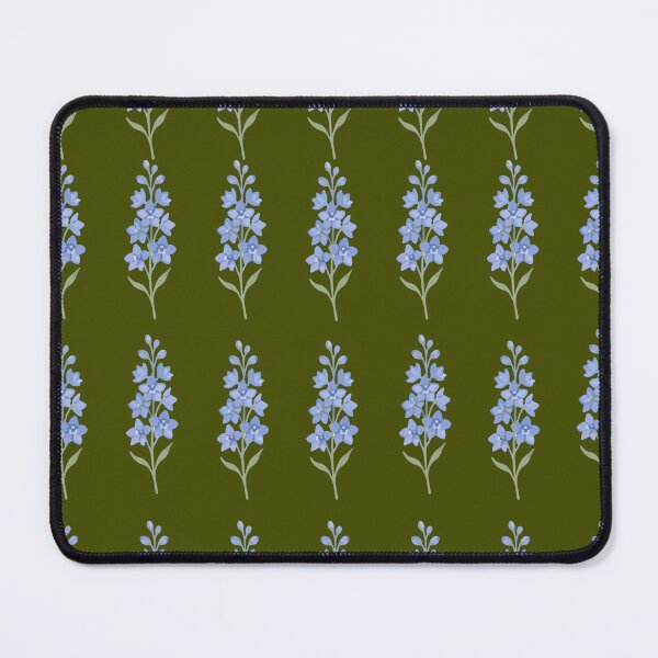 Item preview, Blue Lupin Pattern on Olive Green Seamless Floral. designed and sold by Jyoti Digital Artist.
