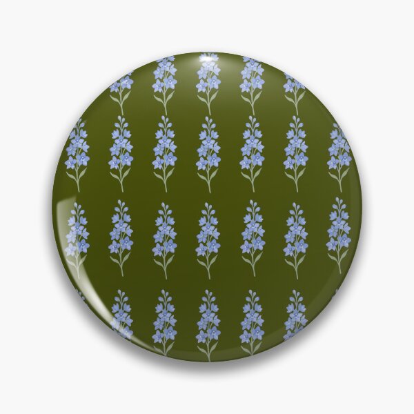 Item preview, Blue Lupin Pattern on Olive Green Seamless Floral. designed and sold by Jyoti-Quotes.