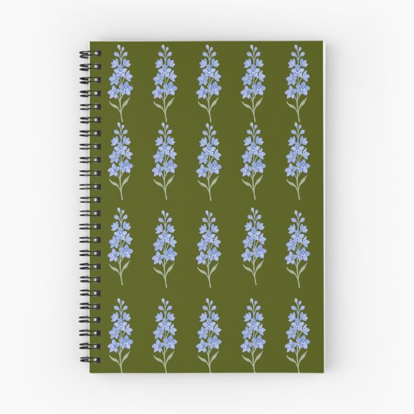 Item preview, Blue Lupin Pattern on Olive Green Seamless Floral. designed and sold by Jyoti-Quotes.