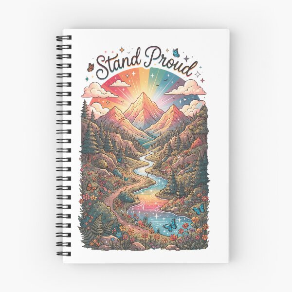 Item preview, Stand Proud - Rainbow Mountain Valley Pride Illustration designed and sold by DesignsCreative.