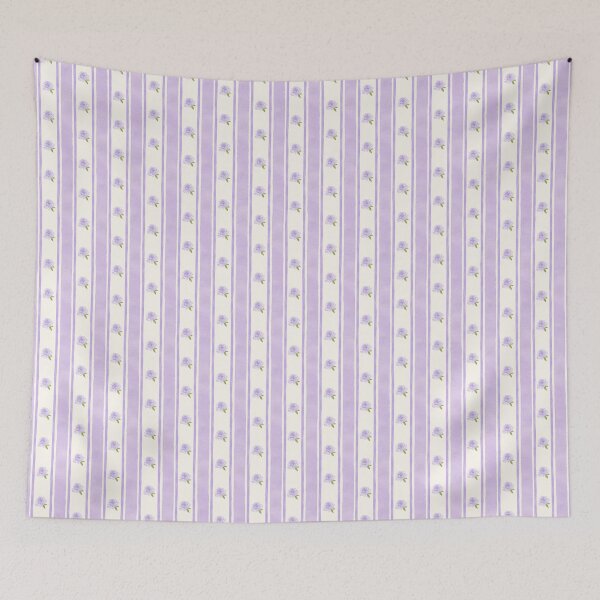 Item preview, Pastel Purple Striped Roses Watercolour Botanical Cozy Pattern designed and sold by MyIdyllicMoment.